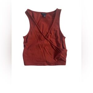 Aeropostale Rust Wrap Crop Top